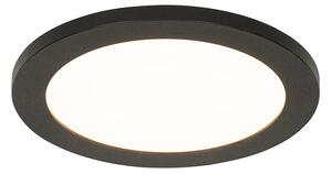 Moderní stropní svítidlo černé 22,5 cm včetně LED IP44 - Steve