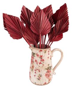 Béžový keramický dekorační džbán s květy Lilie L - 20*14*23 cm