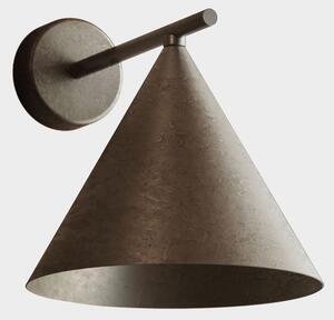 Il Fanale 286.08.FF Cone, nástěnné kovové svítidlo v antické úpravě, 1xE14 max 10W, prům. 21cm, výška 22cm