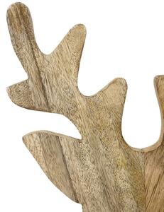 Dekorace hlava jelena z mangového dřeva na podstavci Deer - 26*15*60cm