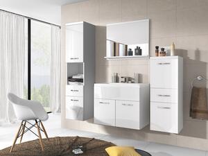 Koupelnový nábytek Lumia, Barva: bílá / bílý lesk, Sifon k umyvadlu: ano, Baterie: bez baterie Mirjan24 5902928123784