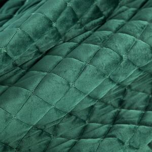 Eurofirany Zelený sametový přehoz na postel RIA1 170x210 cm