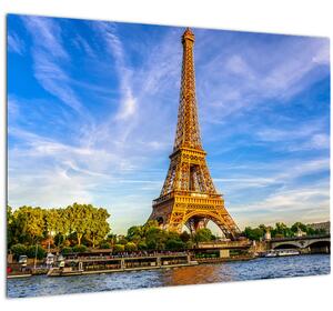 Skleněný obraz - Eiffelova věž (70x50 cm)