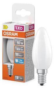 Matná LED žárovka E14 STAR 5,9 W, studená bílá, náhrada 60 W