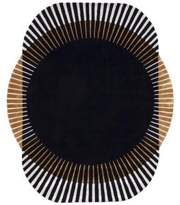 Fargotex Černo-hnědý vlněný koberec Opal 200 x 240 cm