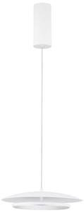 Bílé kovové závěsné LED světlo Nova Luce Olos 35 cm