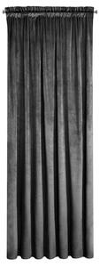 Černý sametový závěs na pásce ROSA 135x270 cm