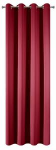 Červený zatemňovací závěs na kroužcích LOGAN 135x250 cm