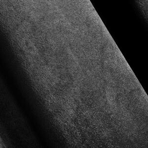 Černý sametový závěs na pásce ROSA 135x300 cm