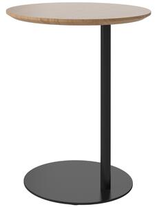 Bolia Dubový odkládací stolek Pillar 45 cm s černou podnoží