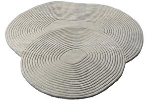 Bolia Světle šedý vlněný koberec Zen 140 x 145 cm