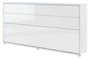 Sklápěcí postel BC-06 90x200 Bed Concept, Barva: bílá / bílý lesk, LED světlo s USB: bez LED světla s USB, Vnitřní osvětlení pod policemi: s osvětlením políc Mirjan24 5902928518511