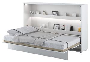 Sklápěcí postel BC-05 120x200 Bed-Concept, Barva: bílá / bílý lesk, LED světlo s USB: bez LED světla s USB, Vnitřní osvětlení pod policemi: s osvětlením políc Mirjan24 5902928093667