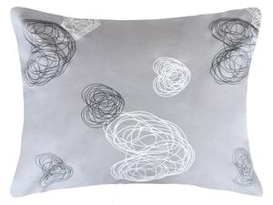 XPOSE® Bavlněný povlak na polštář HEART - šedý 70x90cm