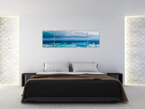 Obraz - Mořské vlny (170x50 cm)