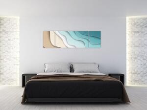 Abstraktní obraz mořského pobřeží (170x50 cm)
