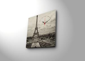 Wallity Dekorativní nástěnné hodiny Eiffel šedé