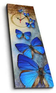 Wallity Dekorativní nástěnné hodiny Waility modré/hnědé