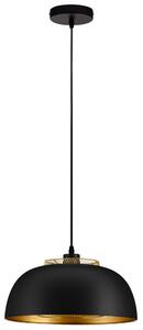 Černo-zlaté kovové závěsné světlo Nova Luce Sqube 35 cm