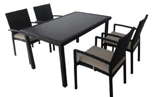 Nünning nábytek Umělý ratan Zahradní sestava Horizon mocca 4+1