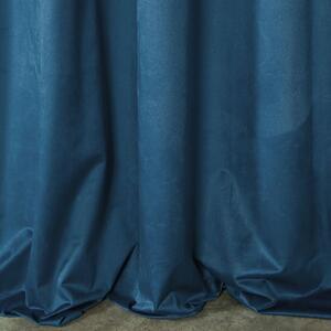 Modrý sametový závěs ROSA 140x270 cm