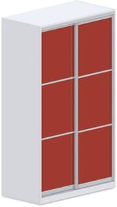 Artspect 351255P-B - Šatní skříň s posuvnými dveřmi 120x62x205cm - Chilli red