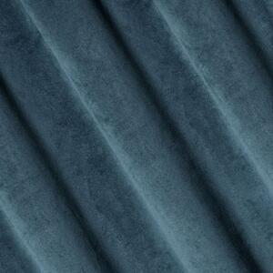 Modrý sametový závěs na pásce PIERRE 140x300 cm
