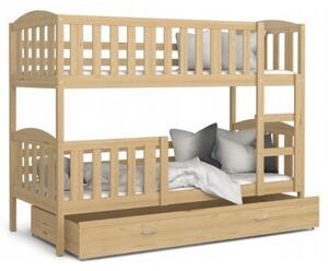 Dětská patrová postel KUBU 160x80 cm BOROVICE