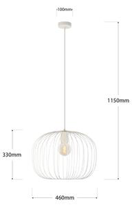 Lustr na lanku OVELLA 1xE27/15W/230V pr. 46 cm krémová