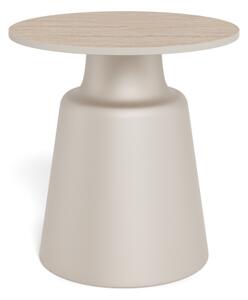 Konferenční stolek SANTORINI pr. 45 cm béžová/šedá/keramika