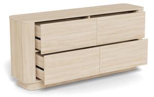 Komoda MADERA 160x75 cm bílý dub