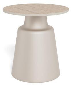 Konferenční stolek SANTORINI pr. 45 cm béžová/šedá/keramika