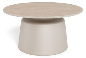 Konferenční stolek SANTORINI pr. 70 cm béžová/šedá/keramika