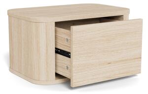 Noční stolek MADERA 46x30 cm bílý dub