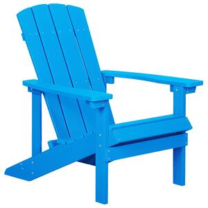 Zahradní židle s podnožkou modrá ADIRONDACK