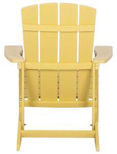 Zahradní židle s podnožkou žlutá ADIRONDACK