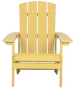 Zahradní židle s podnožkou žlutá ADIRONDACK