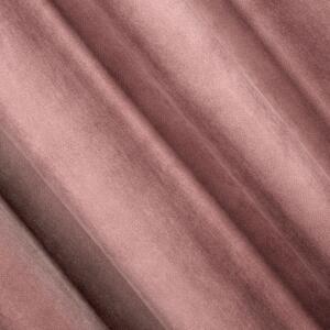 Růžový sametový závěs na kroužcích MILO 140x250 cm