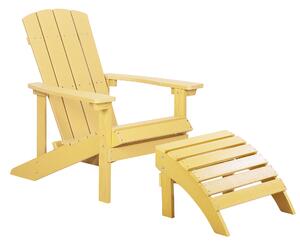 Zahradní židle Kompozitní dřevo Žlutá ADIRONDACK
