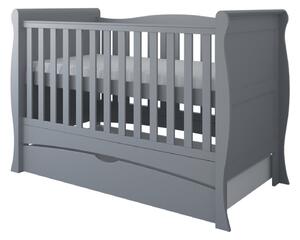 Babywoods Dětská postýlka Mason 140 x 70 cm Barevné provedení: Šedá, Úložný prostor k postýlce: Jeden šuplík na kolečkách