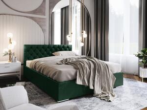 Luxusní postel DANICA - 90x200, zelená