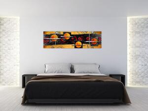 Obraz abstrakce - Planety (170x50 cm)
