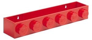 Červená nástěnná police LEGO® Storage 47,8 x 11,5 cm