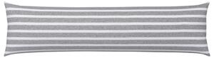 LIVARNO home Zimní žerzejový potah pro polštář na boční spaní, 40 x 145 cm (pruhy/šedá) (100336650002)