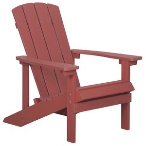 Zahradní židle s podnožkou červená ADIRONDACK
