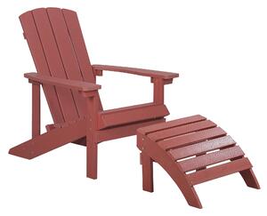 Zahradní židle Kompozitní dřevo Červená ADIRONDACK