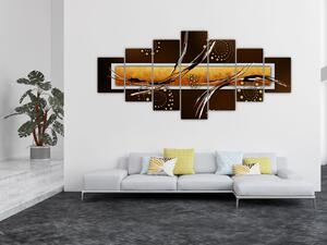 Obraz abstrakce - Motýli (210x100 cm)