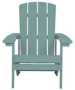 Zahradní židle s podnožkou tyrkysová modrá ADIRONDACK