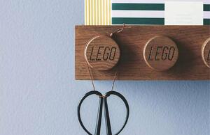 Lego® Tmavá dubová nástěnná police LEGO® Wood 47 x 11 cm
