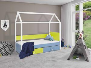 Dětská jednolůžková postel Fitonia 80, Barva:: bílá / zelená / modrá Mirjan24 5902928290288